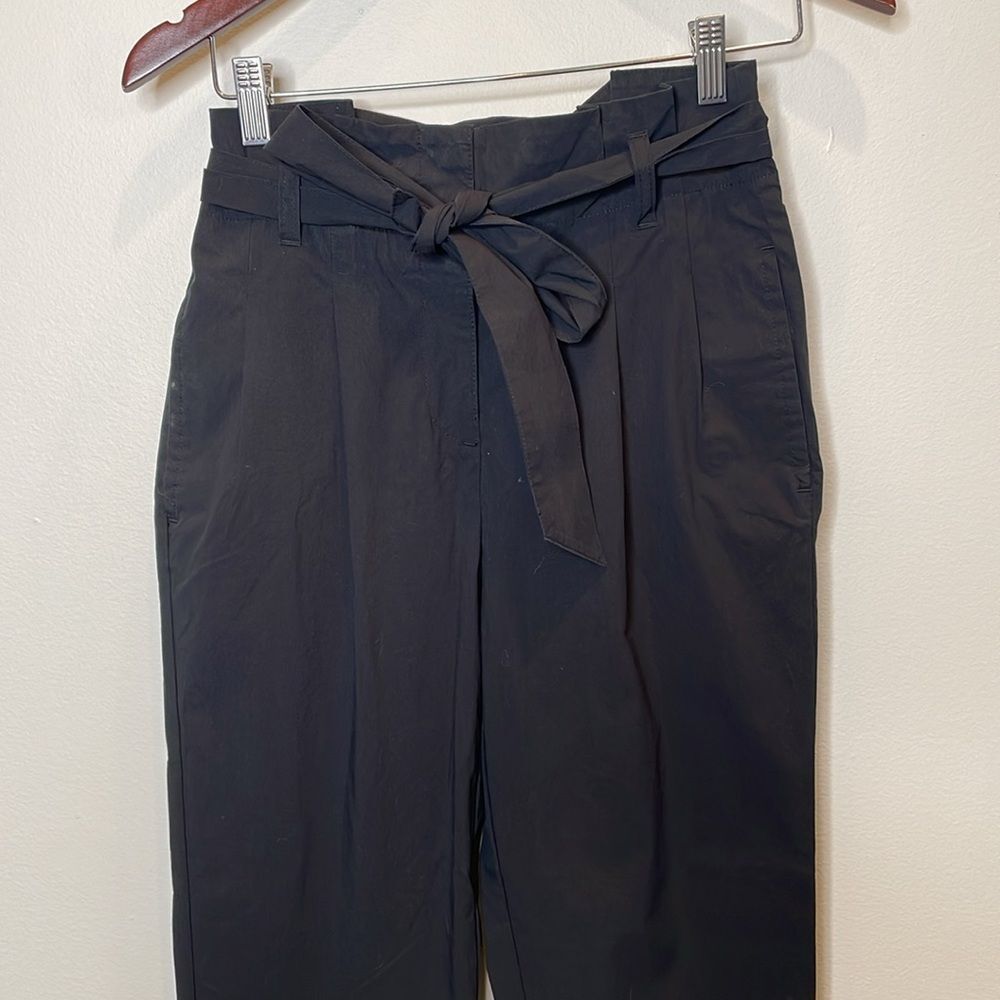 NWT J. Crew Tapered paper-bag pant in cotton poplin 00 - Picture 3 of 9